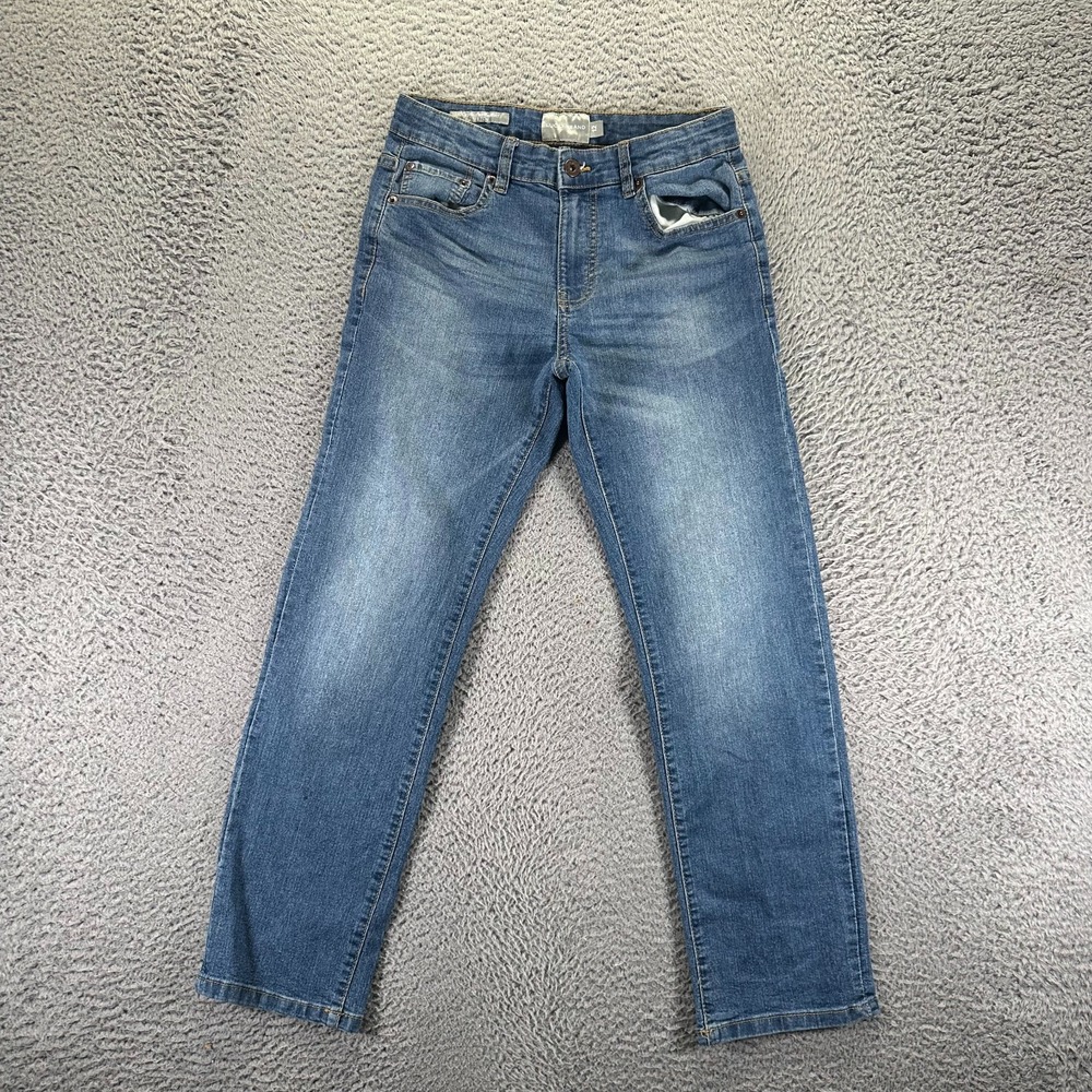 Lucky Brand Jeans Womens 12 Blue Cotton Denim Straight Leg Classic Stretch Faded